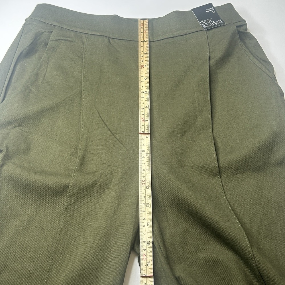 Dear Scarlett Everywhere Magic Pants Size M Olive Green Ponte Knit High Rise - Picture 13 of 16